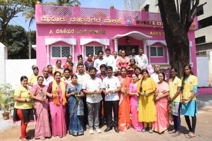 pink toilet in mysore