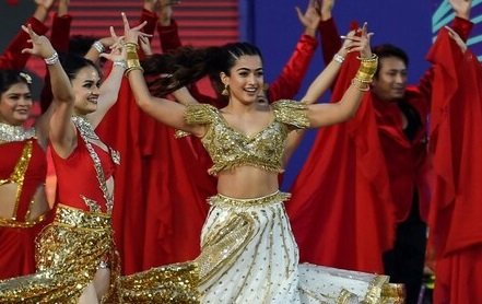 rashmika mandanna at ipl inauguration