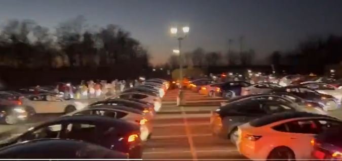 tesla car light show
