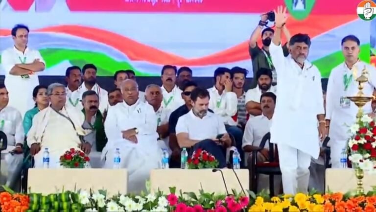 ಭ್ರಷ್ಟ ಬಿಜೆಪಿ ಬಡಿದೋಡಿಸಿ : ಜೈ ಭಾರತ್ ಸಮಾವೇಶದಲ್ಲಿ‌ ಗುಡುಗಿದ ಡಿಕೆಶಿ