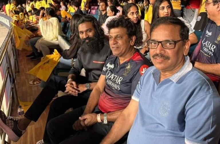 shivaraj kumar and dhanush watching ipl
