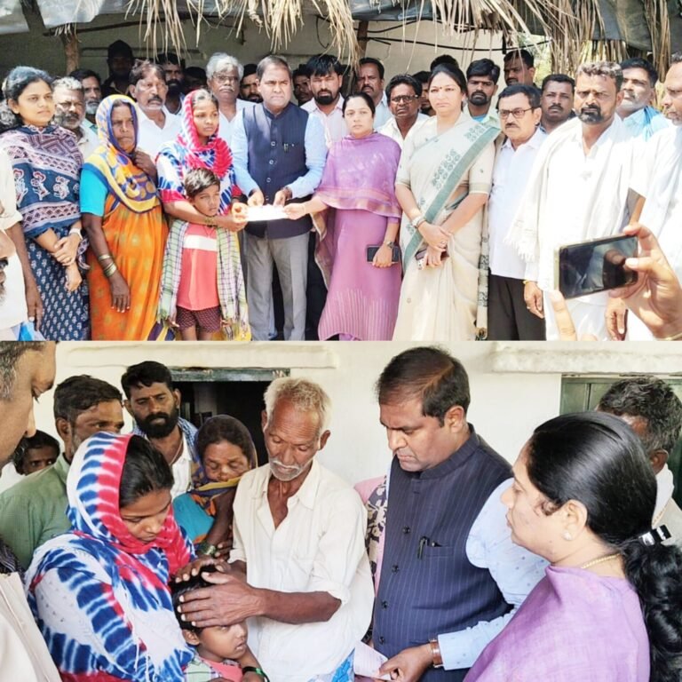 ಹಾಲಸಾಗರ : ಕರಡಿ ದಾಳಿಗೆ ತುತ್ತಾದ ಓಬಣ್ಣರ ಕುಟುಂಬದ ಕಣ್ಣೀರೊರೆಸಿದ ಶಾಸಕ ಡಾ ॥ ಎನ್ ಟಿ ಶ್ರೀನಿವಾಸ್